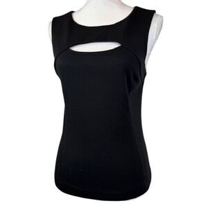 Laundry by Shelli Segal Sleeveless Front Cutout Back Zipper Top Black Size 4